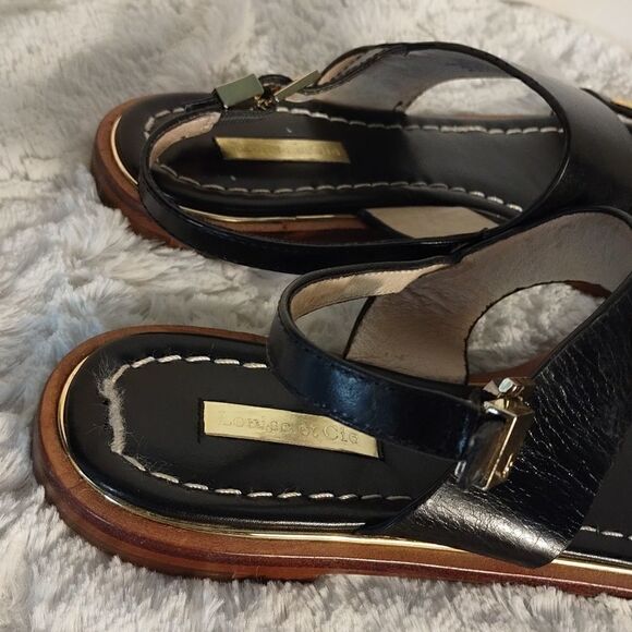 Louis et Cie Leather Gold Woman's Slingback Sandals - Picture 8 of 10